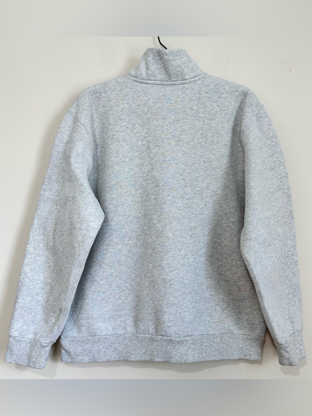 Lululemon steady state half zip mock collar oversize gray crop fleece sweatshirt - Picture 3 of 15